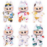17cm Mini Doll's Accessories Set For Labubu Doll Pop 3Pcs/Set Bed+Quilt+Pillow Pajamas Sleeping Bag Dollhouse Gift,Girl's Toys
