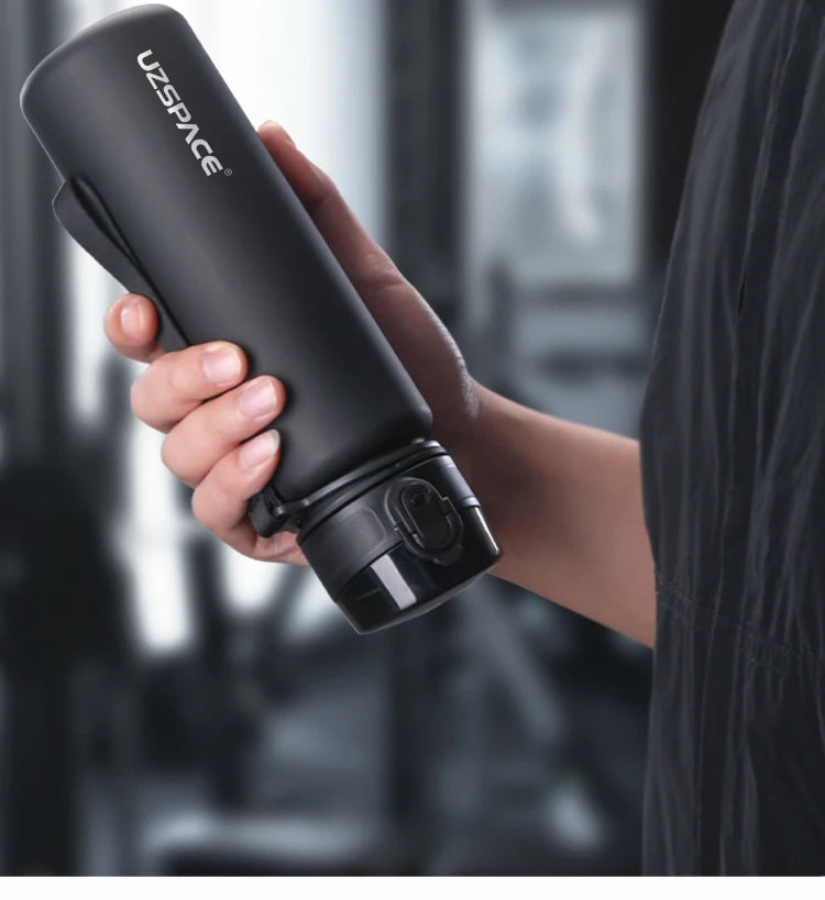 UZ Sports Water Bottle BPA Free Portable Leakproof Shaker Bottle Tritan Plastic Drinkware 500/1000ML Jug for Camping Gym School