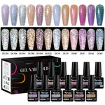 12pcs Glitter Gel Nail Polish Set Sparkling Glitter Semi Permanent Soak Off UV Gel Varnish Nail Manicure With Box Nail Supplies