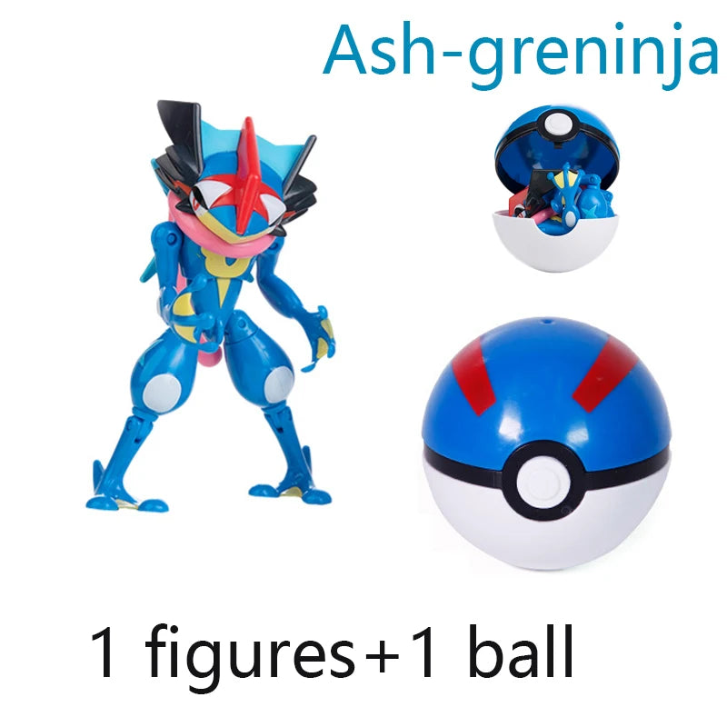 Pokemon Ball Toys Anime Figure Charizard Pikachu Mewtwo Eevee Monster Action Deformation Pokeball Toys Figures Model Kids Gifts