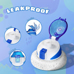 Fjbottle Kids Water Bottle Stainless Steel 400ml,1-Click Opening, BPA-Free Leak-proof Thermos Bottle, Cartoon Water bottle