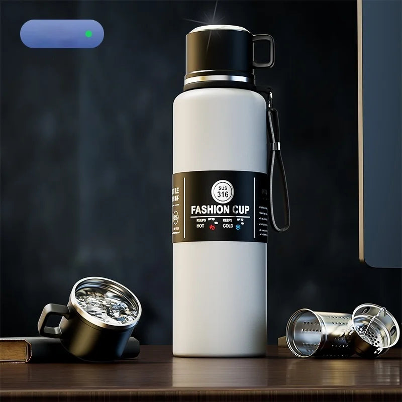 GIANXI Thermos Portable Stainless Steel Thermal Mug Tumbler Vacuum Flasks Cold And Hot And Ice Thermal Water Bottle Car Tea Cup