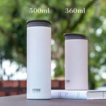 360/500ml Tyeso Stainless Steel Insulated Travel Mug Leak-Proof Direct Drink Water Bottle for Men Women Portable Car Coffee Cup
