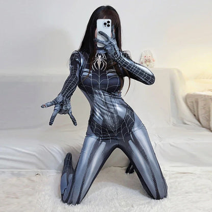 Cosplay Bodysuit Spider Super Woman Costume Halloween Suit Avenger Cosplay for Women Girl Gift Spandex Suit Carnival Party Prop