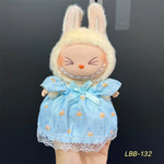 Cute Mini Plush Doll Clothes for 17cm Labubu Many Kinds of Overalls Clothes Accessories