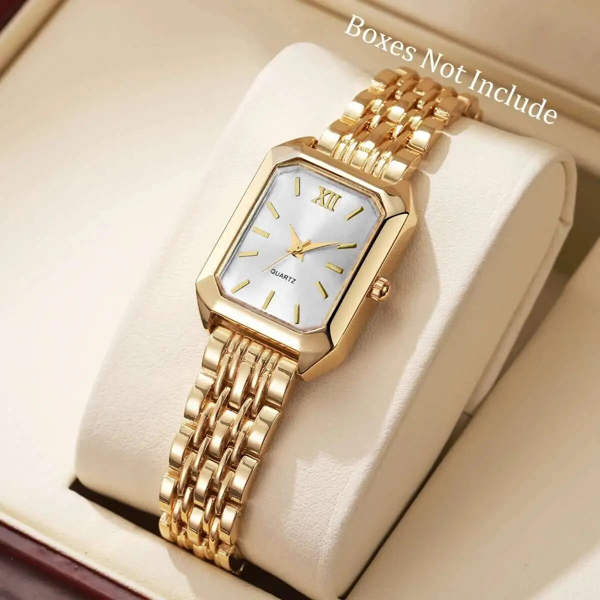 Fashion Rectangle Women Quartz Watch Luxury Analog Wristwatches Reloj Mujer Girls Clock Gift（Without Box）