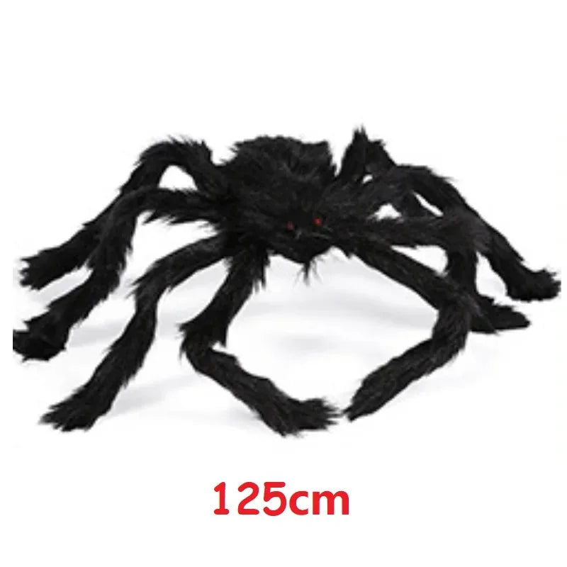 Halloween spider web simulation big black spider decoration bar scene layout props party decoration lawn scenery home decoration