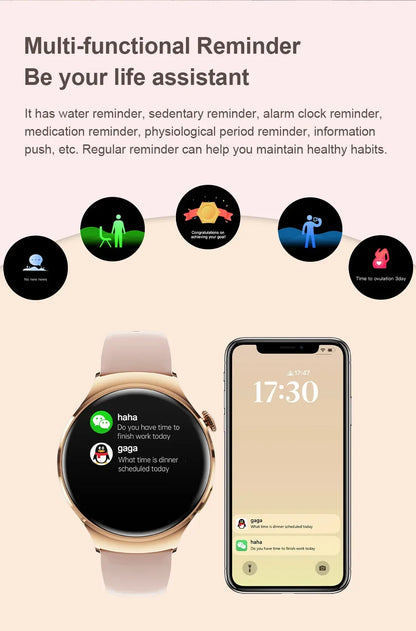 2025For HUAWEI Smart Watch Women GPS Trajectory Heart Rate Blood Pressure NFC Bluetooth Call 1.27inch AMLOED Smartwatches Ladies