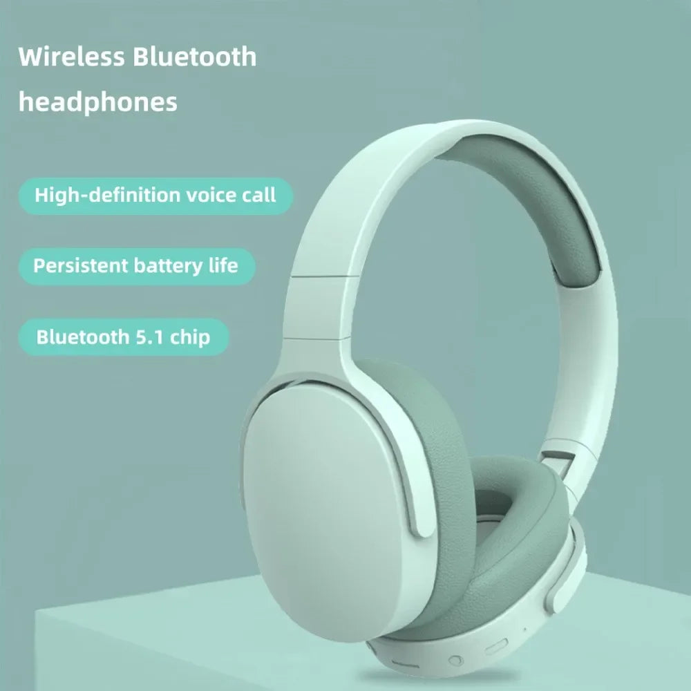 Wireless Headphones BT 5.1 Over Ear HiFi Stereo Headset True Wireless Sports Earphones Noise Cancelling Gaming Headphones