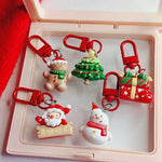 For Car Cute New Style Christmas Keychain Cartoon Snowman Santa Claus Charm Gift For Students Girlfriends Accessories