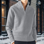 Sweaters For Men Clearance Casual Simple Bottom Sweater Solid Color Warm Knit Half Zip Long Sleeve Sweater Nuevo En SuéTeres