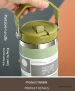 20oz/30oz Stainless Steel Thermos Mug With Straw Keeps Cold and Heat Thermal Mug Tumbler Outdoor Sports Thermal Water Bottle