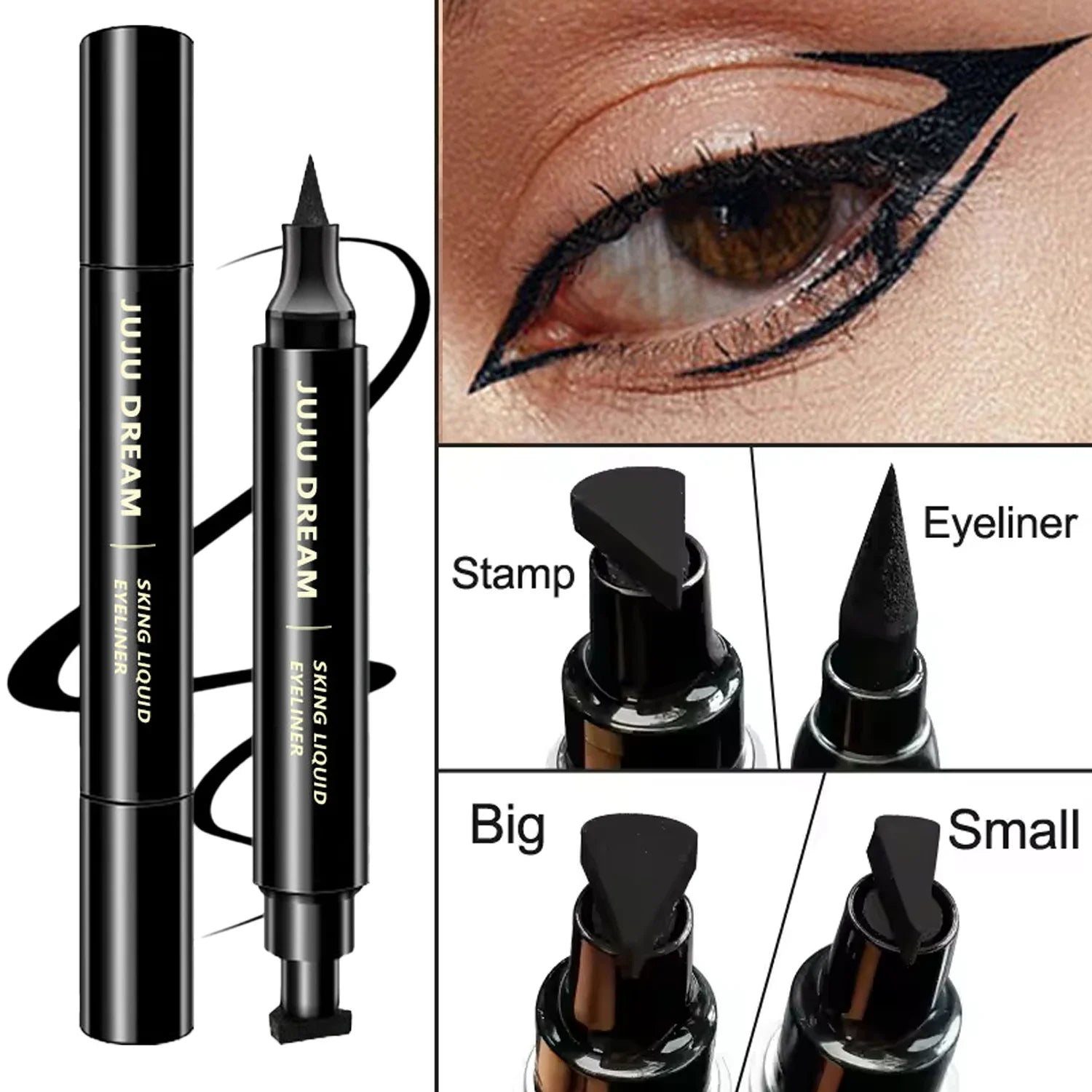 2-in-1 Dual-Ended Eyeliner & Shadow Pen – Waterproof, Long-Lasting, DIY-Friendly, Certified, Unisex, Quick & Easy Eye Makeup