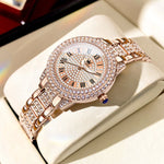 OLEVS Women's Watches Fashion Original Quartz Wrist Watch for Ladies Roman Dial Dazzling Diamond Waterproof Luminous Luxury New