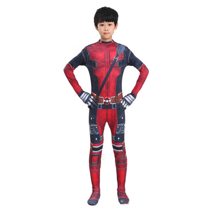 New Movie Character Role Play Costume Superhero Deadpool Costume Mask Sword Bag Suits Halloween Party Cosplay Jumpsuit 3D Style