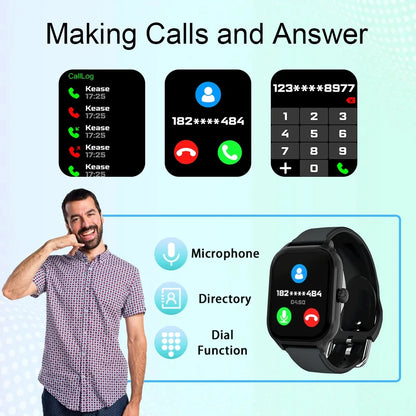 Xiaomi Smart Watch Dialing Answering Calls Exercise Tracking Heart Rate Sleep Monitor Bluetooth Smartwatch Man Woman Gift 2025
