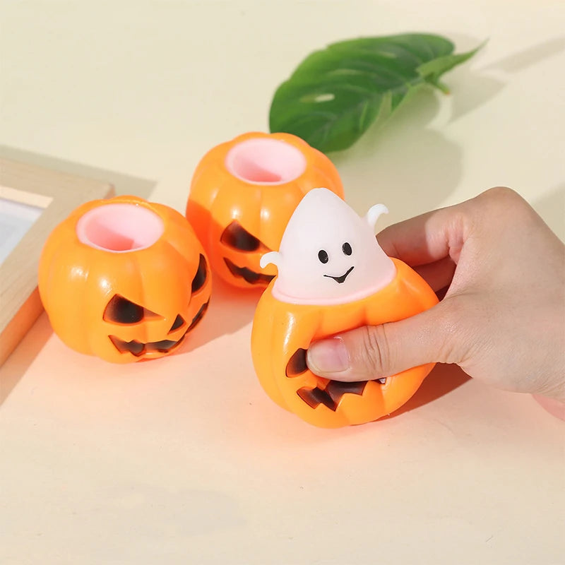 1/4/8PCS Halloween Pumpkins Stress Balls Slow Rebound Sensory Toys Trick Decompress Pumpkin Fidget Toys Party Favors Kids Adults