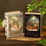 Christmas Light Music Box Book Night Light Christmas Lantern Gift for Room Music Box Decoration Holiday Decor Music Box