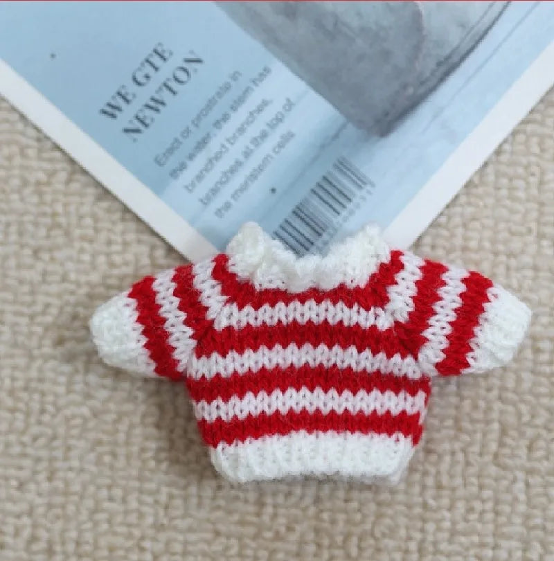 For Labubu'S Clothes Striped sweater outfit Match with hat pendant  Can match according to your preferences Labubu Accessories