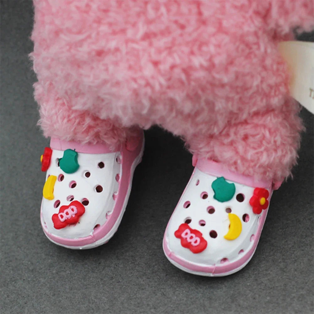 For LABUBU 3.0 Slipper Shoes Suitable for 17cm Cotton Dolls Shoes Boots Toys Casual Sports Shoes Dolls Accessories DIY Doll Toys