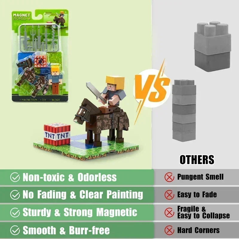 Magnetic Building Blocks Toys Gifts Magnetic Baseplate Role Children Magnet Brick Set Age 6+ DIY Strong Magnet Base Plate Toy