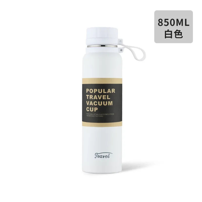 650ML 850ML 1100ML Thermos Double Stainless Steel Sport Vacuum Flask Outdoor Climbing Fitness Thermal Bottle Tea Insulation Cup