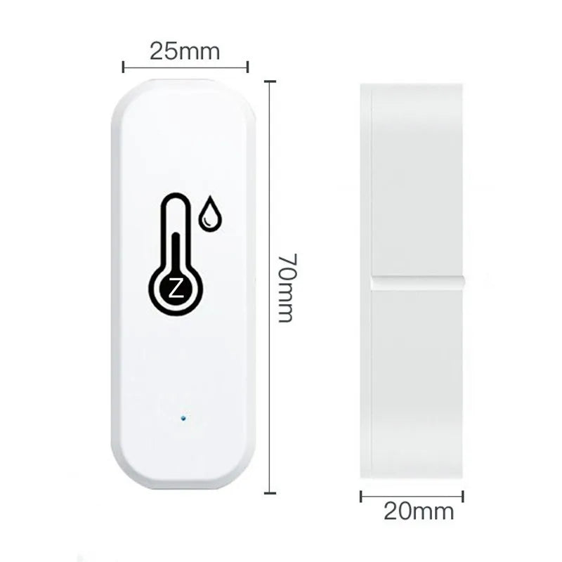 Support Tuya Zigbee Temperature Humidity Sensor Smart Home Device Compatible with Google Home Alexa for Environmental Monitoring