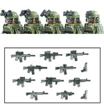 City Army Figures Building Blocks Russia Army Soldiers Weapons Special Combat Uniform Shield Combat Vests Shields Brick Toys