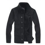 Men Sweater New Autumn Front Button Cardigan Stand Collar Sweaters for Men Coat Winter Warm Knitwear Clothing pull homme MY271