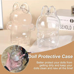 Transparent Protective Case For 17cm Labubu Dustproof Monster Toy Storage cover Cute Elf Plushie Display Cover for Holiday Gifts