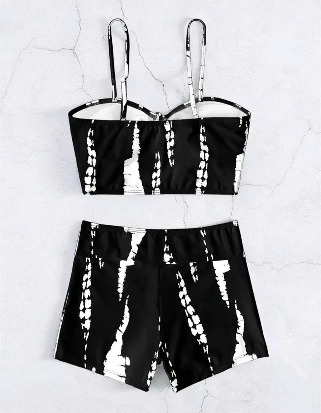 Bikiniset met hoge taille en trekkoord aan de voorkant (2025) - Damesbadkleding en strandkleding