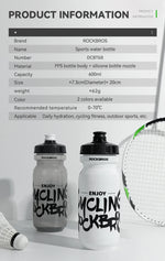 ROCKBROS Bicycle Bottle MTB Road Bike Water Bottle Outdoor Sports Plastic Portable Large Capacity Drink Cycling Water Bottle