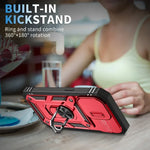 Luxury Slide Camera Lens Protection Armor Case for iPhone 17 16 15 14 Plus 13 12 Pro Max Military Grade Bumpers Metal Ring Cover