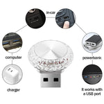 Car USB Ambient Light Mini LED Decorative Atmosphere Lamps for Auto Interior Environment Light Computer Portable Light Plug Play