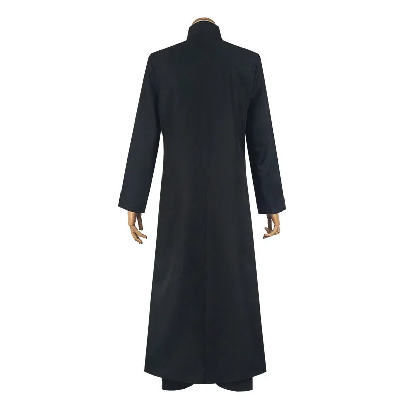 Matrix cosplay custom black cosplay costume neo trench coat Halloween party costumes for men cos play prop accessories