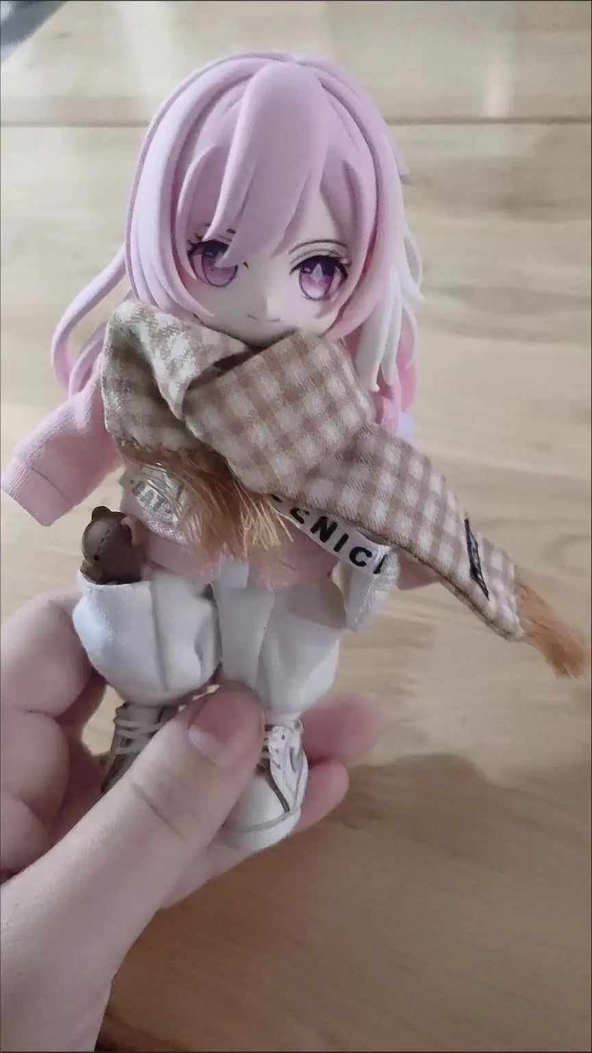 17cm V1 V2 Labubu Crossbody Bag Cute 1/6 1/8 1/12 BJD Dolls DIY Waist Bags Cute 15cm Idol Plush Doll Accessories Belt Bag Gift