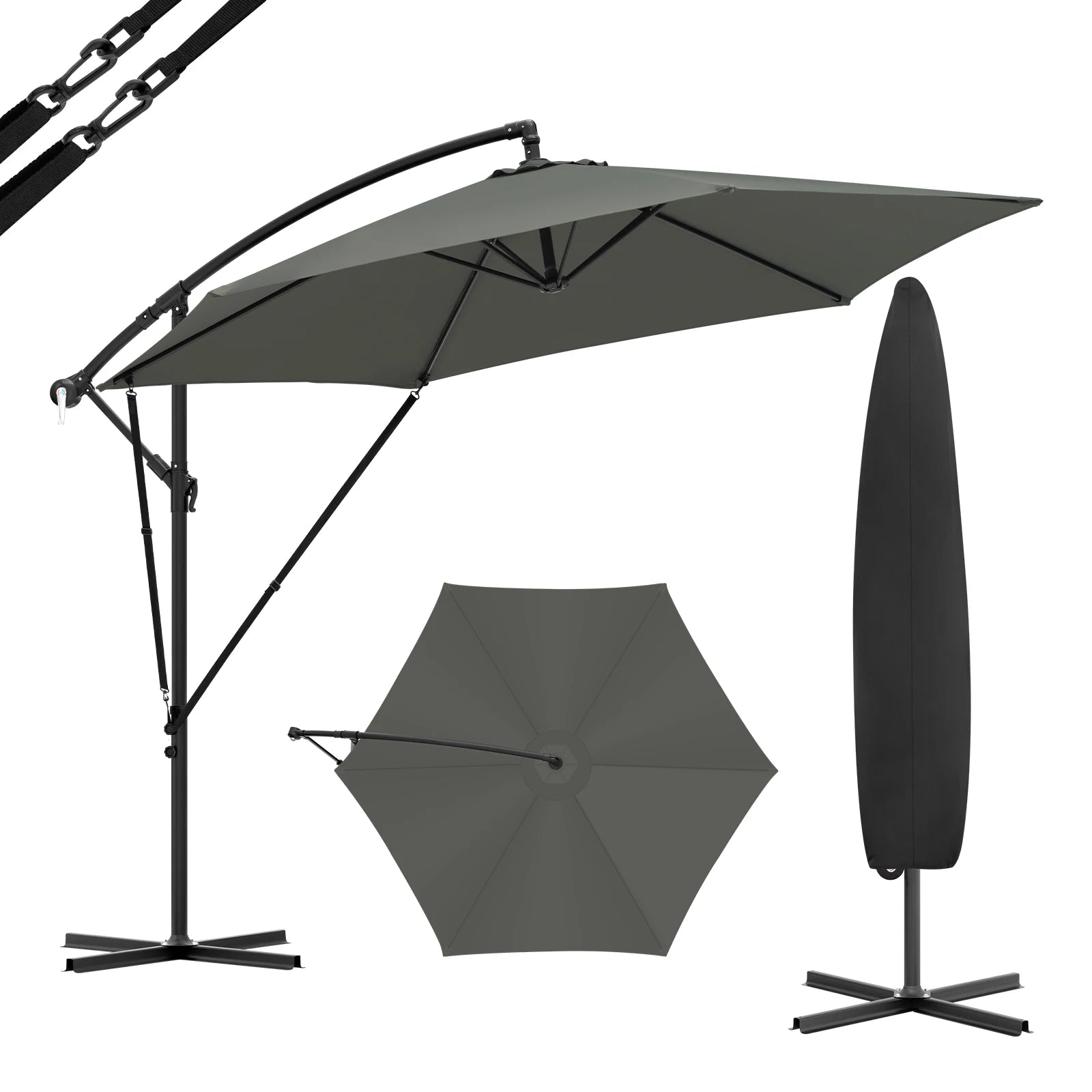 Tilting Parasol Crank Garden Umbrella