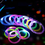 10-30 Pcs Kids Adult Party Supplies LED Light Up Bracelet Toys Birthday Wedding Guest Gifts Halloween Christmas Bar Party Favors