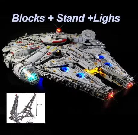 In Stock The Large Millennium Ship Falcon 8445pcs Building Blocks Bricks Compatible 75192 Toys For Kids Birthday Christmas Gifts