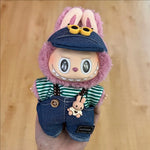 New Labubu Clothing Popular New Products Fashion Velcro 17cm Doll Cute Dress Casual Set Skirt Plush Toy Clothing