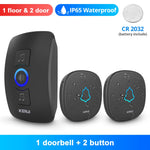 KERUI M525 Wireless Doorbell Waterproof Outdoor Smart Home Door Bell Chime Kit LED Flash Security Alarm Welcome House Melodies