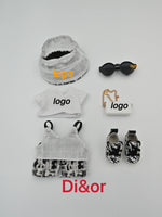 Labubu Haute Couture 17cm Doll Clothing| Gen1-3 Compatible | Designer Outfit with Mini Hat, Glasses & Shoes | Collectible Set