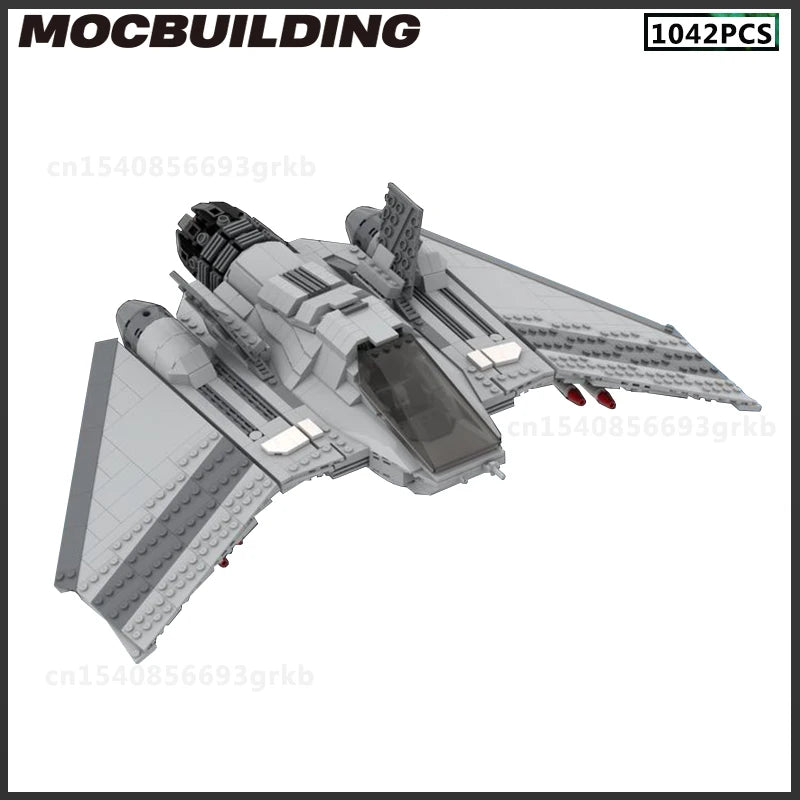 MOC Building Block Star Fighter Interceptor F-302 Model Space Ship DIY Bricks Assemble Toy Birthday Present Christmas Gifts