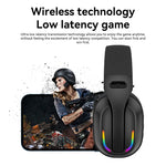 B500 Over Ear Headset Bluetooth5.4 Wireless Stereo Gaming Earphone Built-in Mic RGB Light Low Latency Headphone For PC