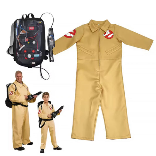 Kids Adults Cosplay Costume with Proton Pack Halloween Christmas Carnival Theme Party Clothes Fans Collection ﻿
