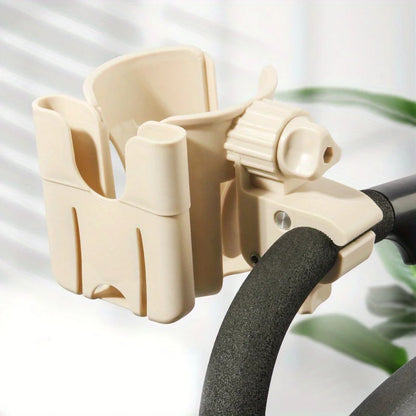 2-in-1 Universal Stroller Water Cup Holder With Phone Holder, Universal Bottle Holder For Wheelchair stroller Accessories