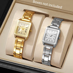 1/2PCS Fashion Square Dial Women Watches Ladies Quartz Wristwatches Girls Clock Reloj Mujer（Without Box）