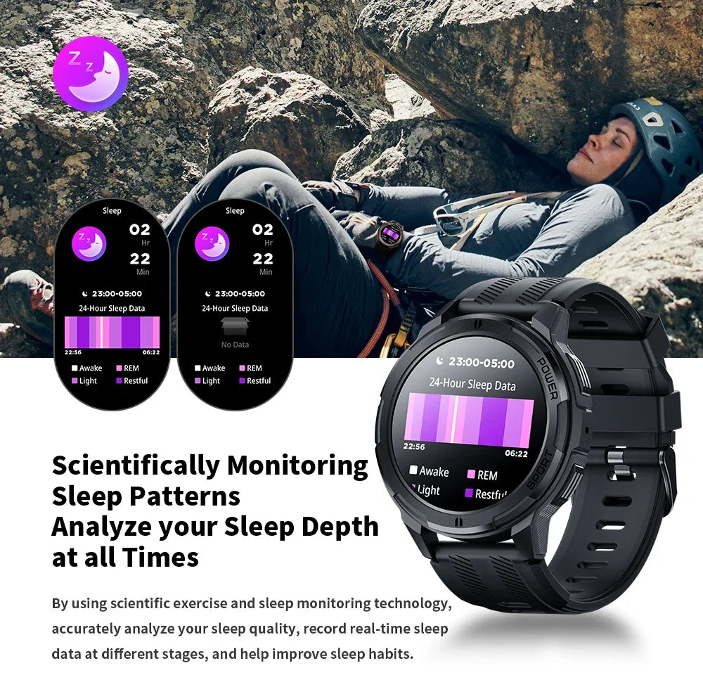 OUKITEL Smart Watch BT10 Sport SmartWatch BT5.2 410mAh 1.43" AMOLED Display