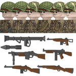 Military WW2 German Navy Armored Troops Building Blocks US 101st Britain Soviet Union Soldiers Infantry Weapons Bricks Toys Kids