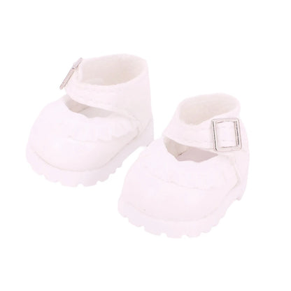 3.8cm Doll Shoes Solid Color Pop Lace up Canvas Shoe PU Shoes For 17cm Labubu Doll Clothes Accessories,Girl's Toys Clothing Gift